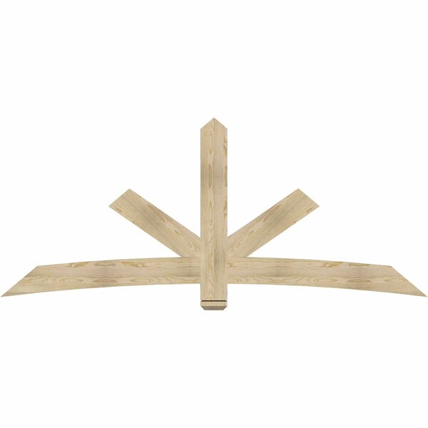 Ekena Millwork Alberta Rough Sawn Timber Gable Bracket, Douglas Fir, 96"W x 40"H x 2"D x 6"F, 10/12 Pitch GBW096X40X0206ALB00RDF - main